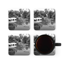 Load image into Gallery viewer, "Location Has Energy, Time Has Memory" Corkwood Coaster Set