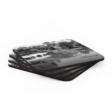 Load image into Gallery viewer, "Location Has Energy, Time Has Memory" Corkwood Coaster Set