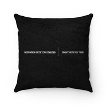 Load image into Gallery viewer, Vegan Suede MOTIVATION Square Pillow
