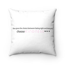 Load image into Gallery viewer, Vegan Suede KINDNESS Square Pillow
